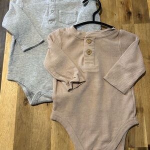 Cozy Kids One Piece Set - Gray and Tan